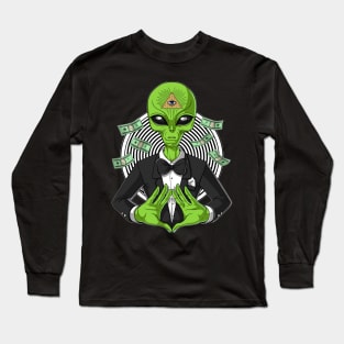 Illuminati Space Alien Long Sleeve T-Shirt